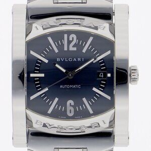 BVLGARI AA48S Assioma Blue gray SS AT